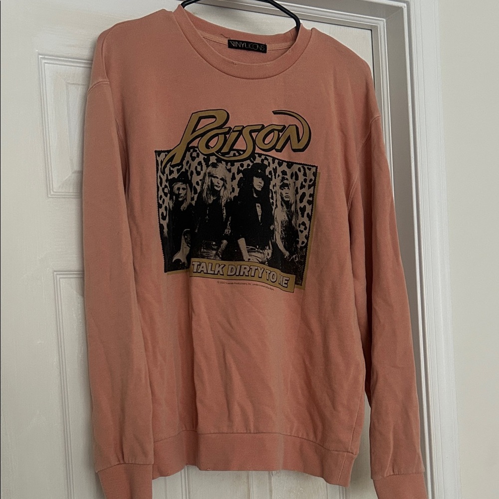 Poison Graphic Sweatshirt in Peach